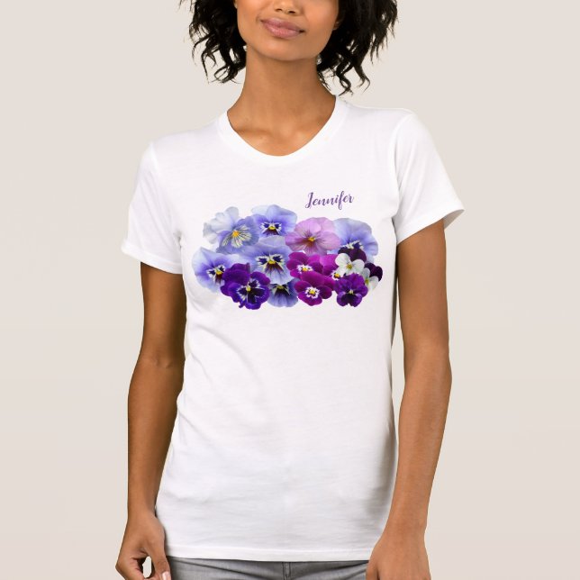 Camiseta floral de mujer Pansy (Anverso)