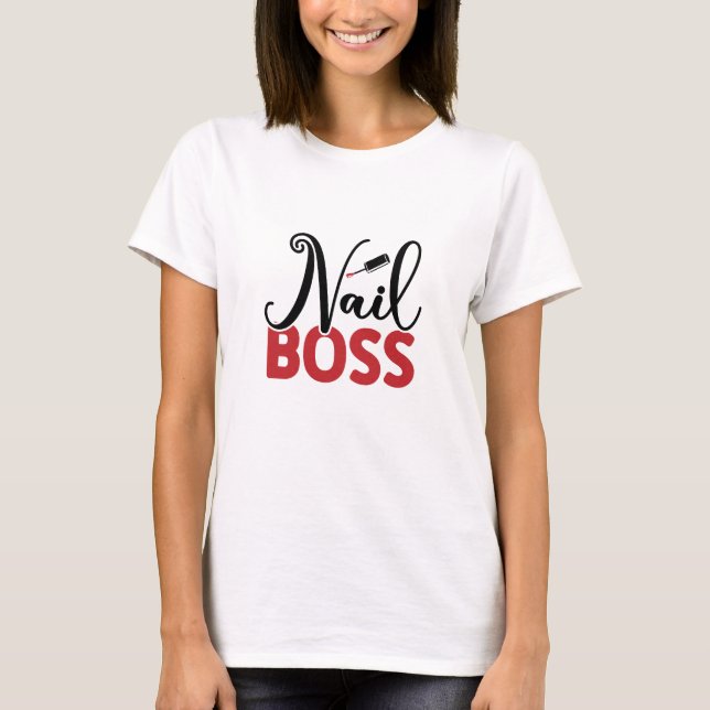 Camiseta floral de Nail Salon Nail Boss (Anverso)