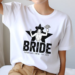 Camiseta Floral de novia mínima