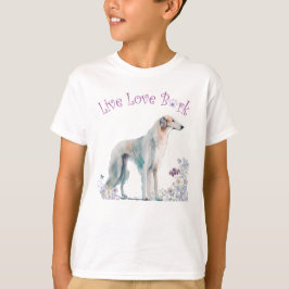 Camiseta Floral de perro de Borzoi