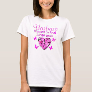 Camiseta FLORAL DE ROPA DE bonito PERSONALIZADA 90º CUMPLEA