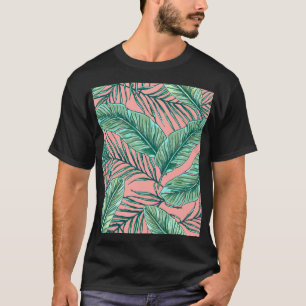 Camiseta Floral de selva tropical: patrón de hojas de palme