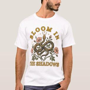 Camiseta Floral de Serpiente Bloom In The Shadows