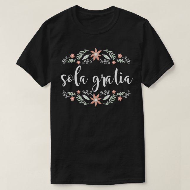 Camiseta Floral de Sola Gratia (Diseño del anverso)