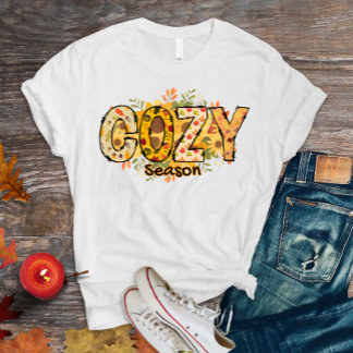 Camiseta floral de temporada acogedora