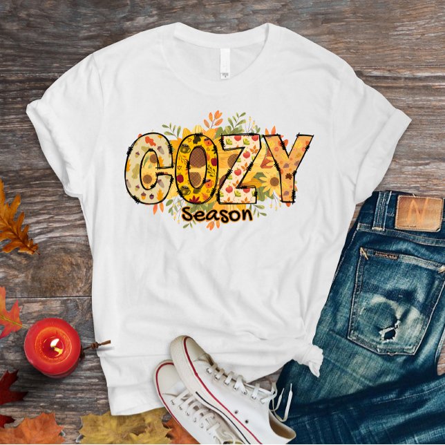 Camiseta floral de temporada acogedora (Cozy season floral autumn design)