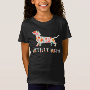 Camiseta Floral de Weenie Mama Dachshund