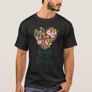 Camiseta Floral del Día de la Madre en un profesor español