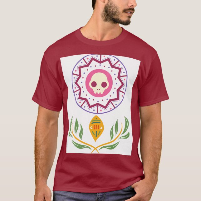 CAMISETA FLORAL DEL DÍA DE MUERTOS (Anverso)