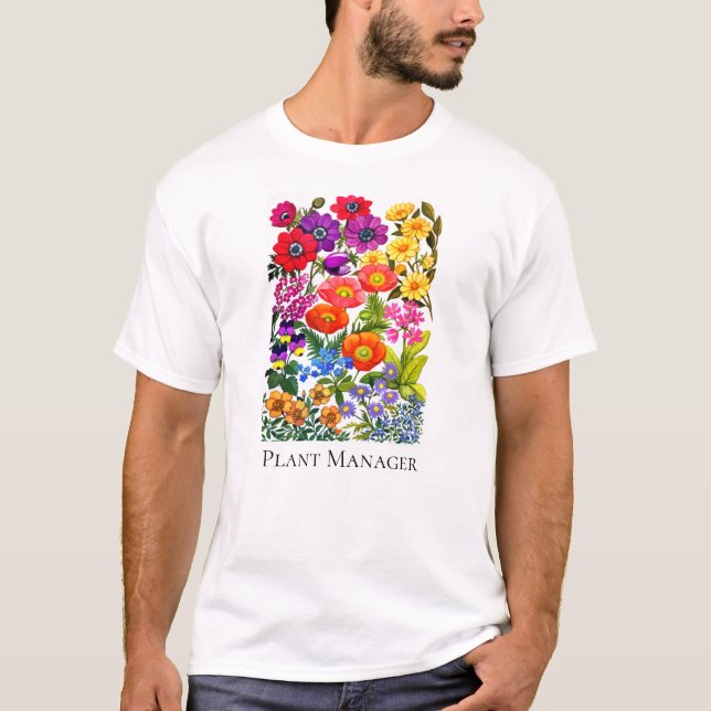 Camiseta floral del jardín de las plantas que (Anverso)