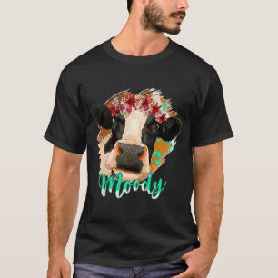 Camiseta Floral Diario Highland Cow Moody Heifer Granja
