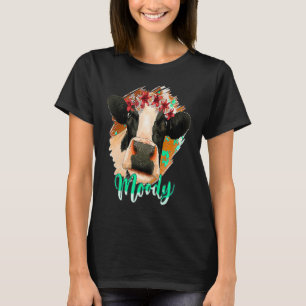 Camiseta Floral Diario Highland Cow Moody Heifer Granja