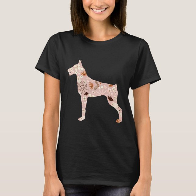Camiseta Floral Doberman 514 (Anverso)