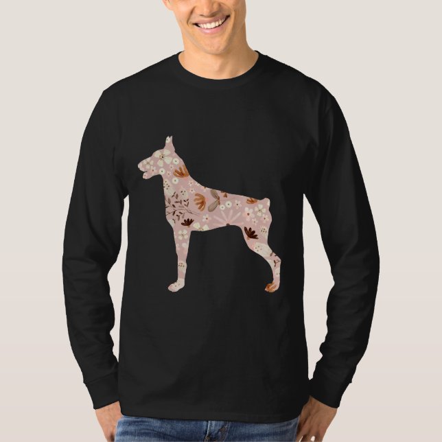 Camiseta Floral Doberman 514 (Anverso)