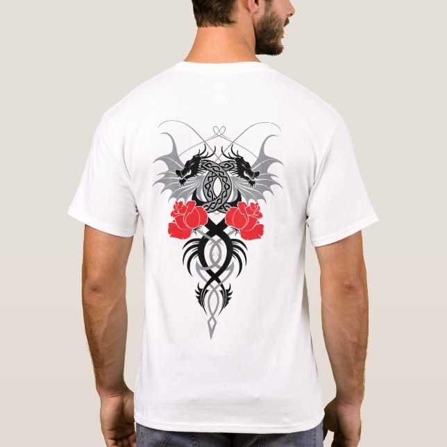 Camiseta Floral Dragon's Embrace (Reverso)