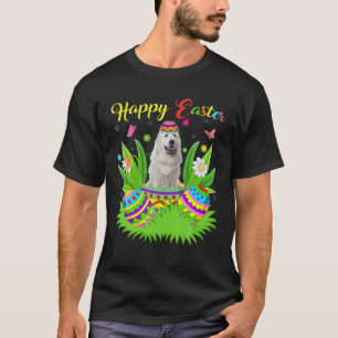 Camiseta Floral Easter Egre Lover Funny Great Pyrenees Dog 