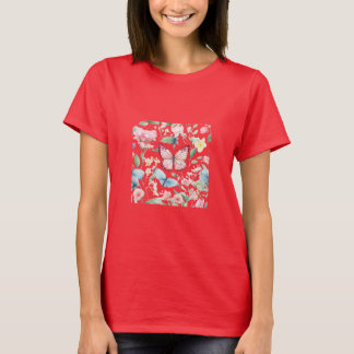 Camiseta floral elegante en flor