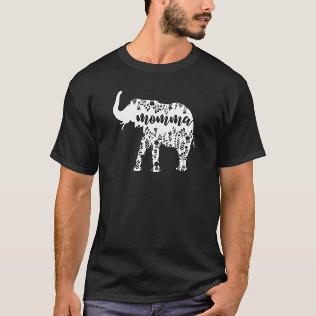 Camiseta Floral Elephant Momma (Anverso)