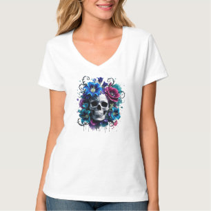Camiseta Floral Embrace Skull