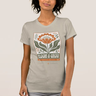 Camiseta floral escandinava de los 70 Vintage Me