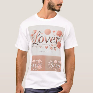 Camiseta floral estética Lover - Rosa romántico De