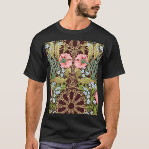 Camiseta Floral estilo Art Nouveau: patrón de cosecha de co