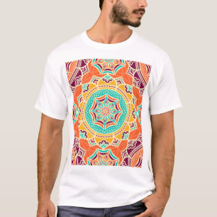 Camiseta Floral Étnica: Encantador Diseño Sin Marea.
