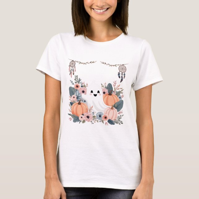 Camiseta Floral Fall Halloween (Anverso)