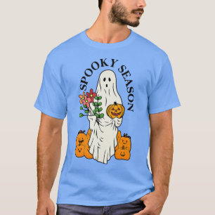 Camiseta Floral Fantasma Sensación Halloween Jack O Lanter
