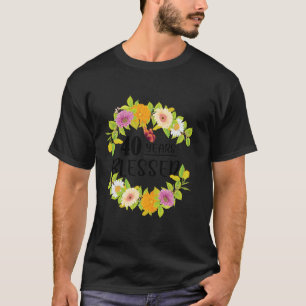 Camiseta Floral Feliz 40 cumpleaños 40 años S bendecido