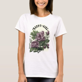 Camiseta floral feliz Chica