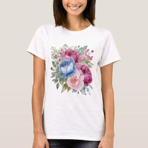 Camiseta floral femenina