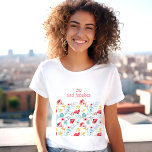 Camiseta Floral Feminine Colorful Summer 30th Birthday Name<br><div class="desc">Hermosa camiseta de cumpleaños con temática floral,  colorida y femenina,  con colores rosados y alegres de verano y con una letra juguetona. Personalice fácilmente el texto o déjelo en blanco. - Kate Eden Art</div>