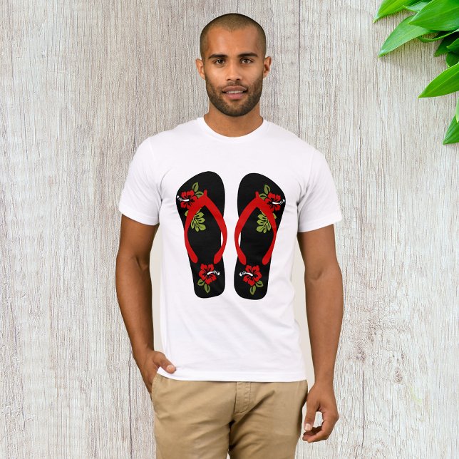 Camiseta Floral Flip Flops Mens T-Shirt (Subido por el creador)