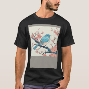 Camiseta Floral floral Sakura Branch Fligh