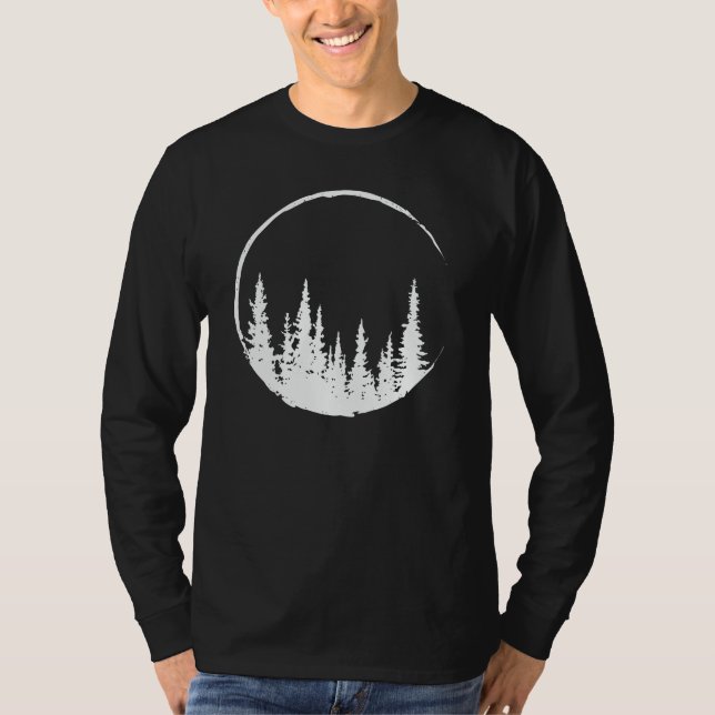 Camiseta Floral Forest Circle Tree Loving Forest Tree  (Anverso)