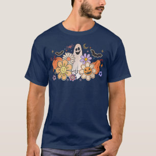 Camiseta Floral Ghost Ghoul Retro Halloween Costume
