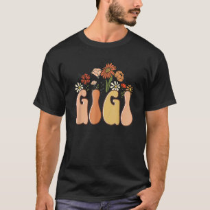 Camiseta Floral Gigi Retro Groovy Un Agradecimiento Gigi Th