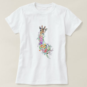 Camiseta Floral Giraffe T-Shirt