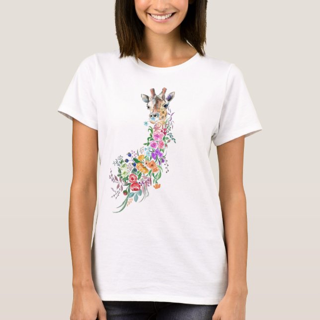 Camiseta Floral Giraffe T-Shirt (Anverso)