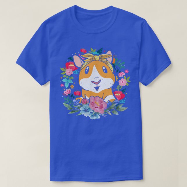 Camiseta Floral Guinea Pig  (Diseño del anverso)