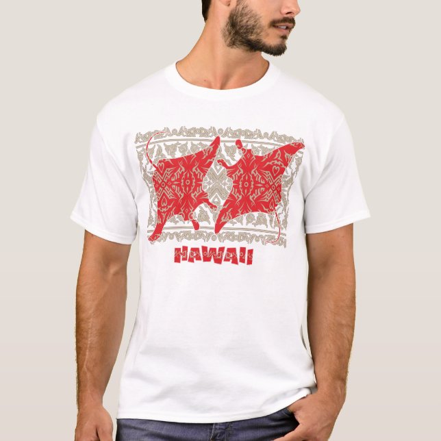 Camiseta Floral Hawaiian Manta Ray (Anverso)