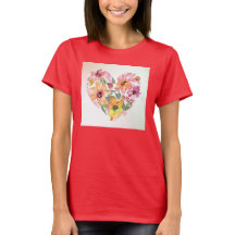 Camiseta Floral Heart