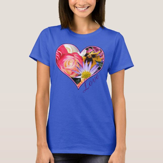 Camiseta Floral Heart Love (Anverso)