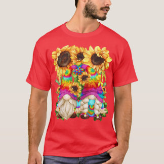 Camiseta Floral Hippie Sunflower Motif para la paz femenina