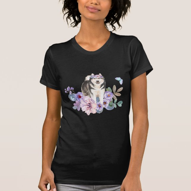 Camiseta Floral Husky (Anverso)