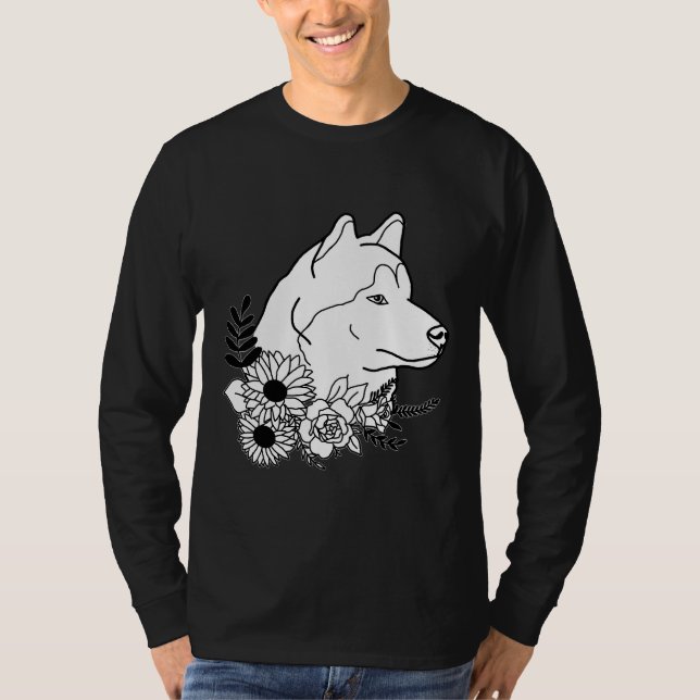 Camiseta Floral Husky (Anverso)