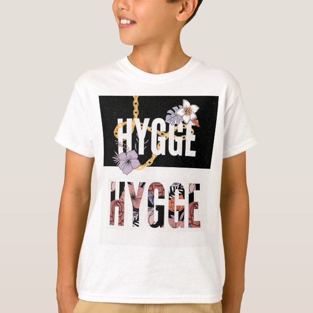 Camiseta floral HYGGE - Acogedora estética nórdica (Anverso)
