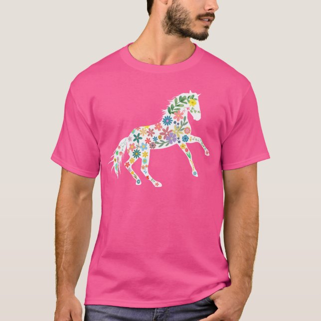 Camiseta Floral Idea De Nova Occidental Para Caballos Y Rod (Anverso)