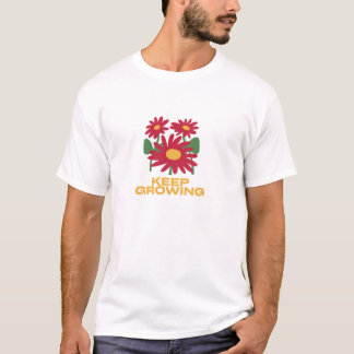 Camiseta floral inspiradora de crecimiento continu